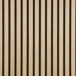 Online Fibrotech Quanti akustikpanel 18x520x2440 mm light oak m/sort polyester