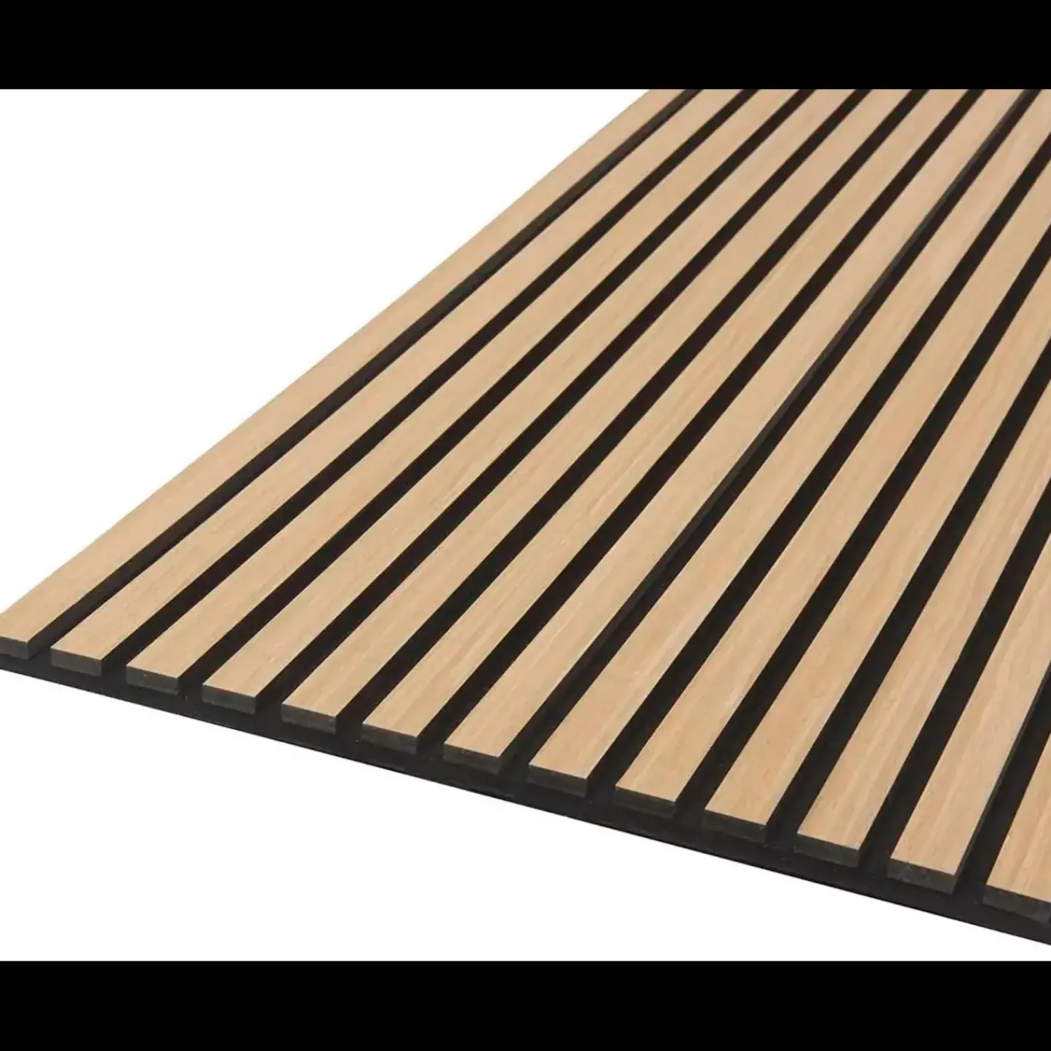 Online Fibrotech Quanti akustikpanel 18x520x2440 mm light oak m/sort polyester