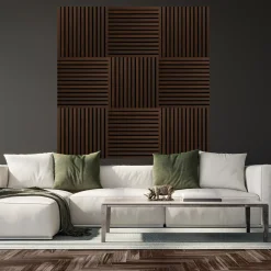 Outlet Fibrotech Square akustikpanel 22x520x520 mm smoked oak - pk á 2 stk.