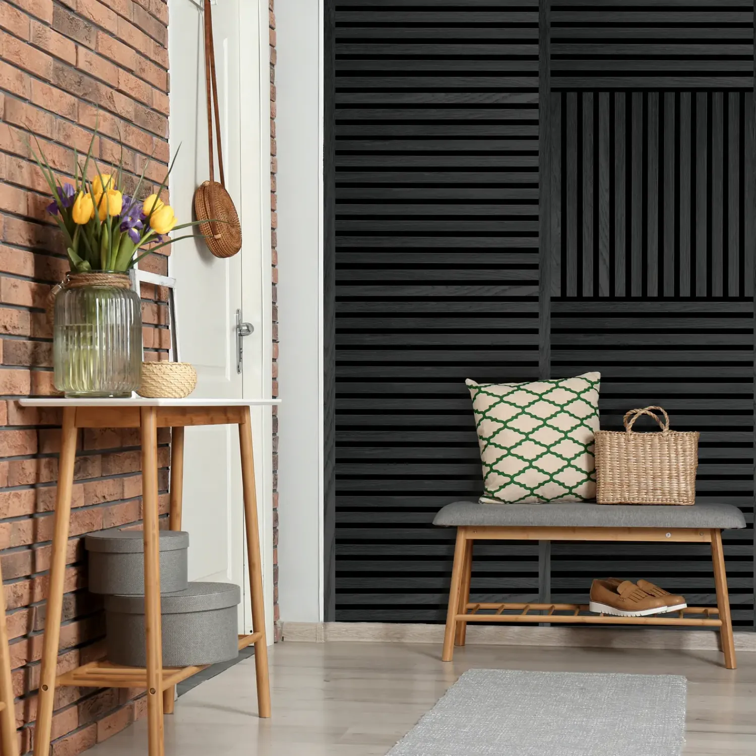 Akustikpaneler^Fibrotech Square akustikpanel 22x520x520 mm black oak - pk á 2 stk.