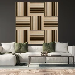 Akustikpaneler^Fibrotech Square akustikpanel 22x520x520 mm ash - pk á 2 stk.