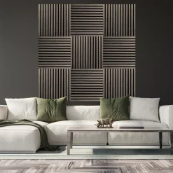 Akustikpaneler^Fibrotech Square akustikpanel 22x520x520 mm grey oak - pk á 2 stk.