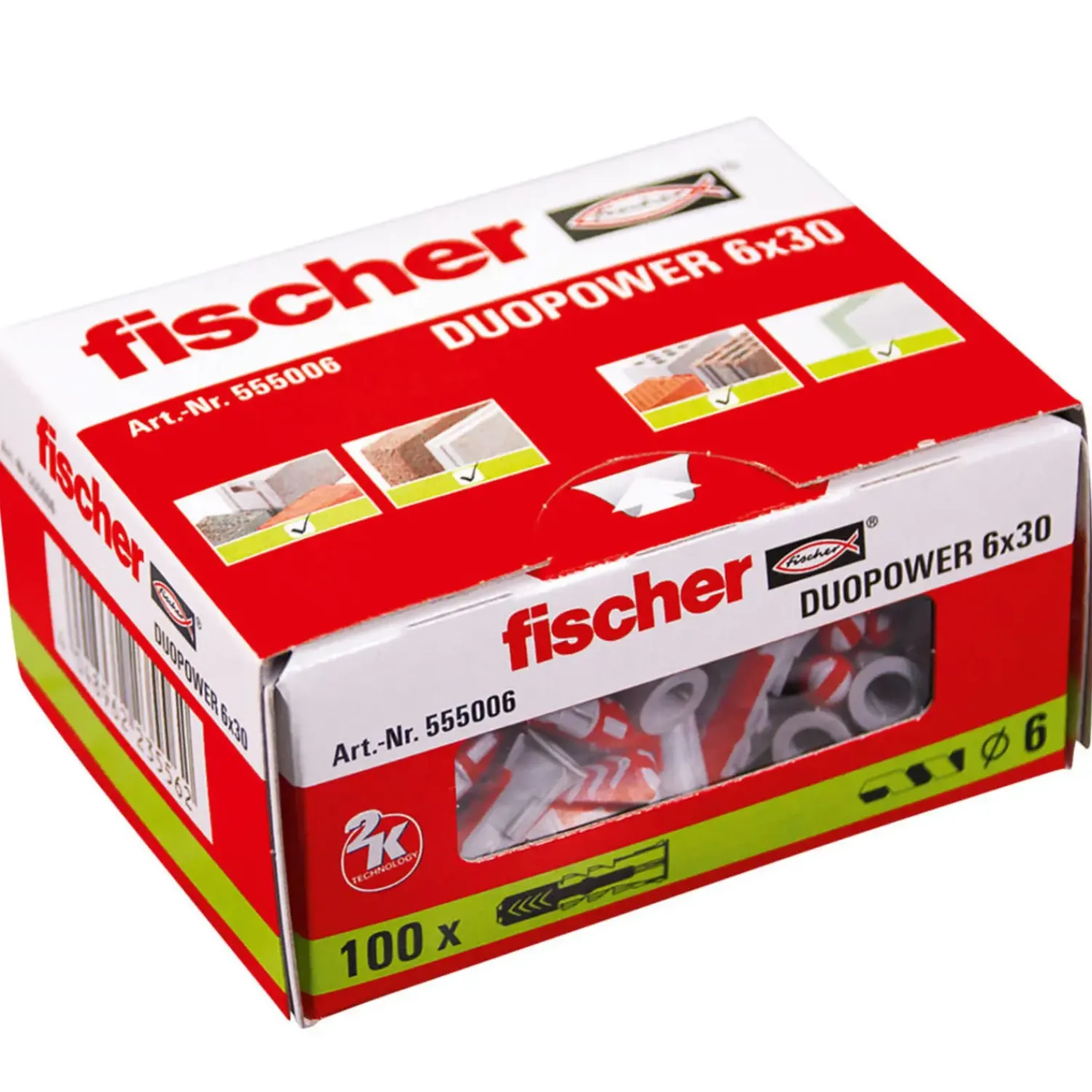 Fischer DuoPower dyvel 6x30 mm 100 stk