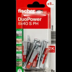 fischer Rawlplugs Og Dyvler^DuoPower universaldybel PH 8x40 mm 8 stk