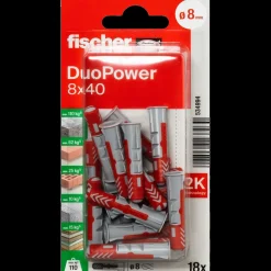 fischer Rawlplugs Og Dyvler^DuoPower universaldyvel 8x40 mm 18 stk