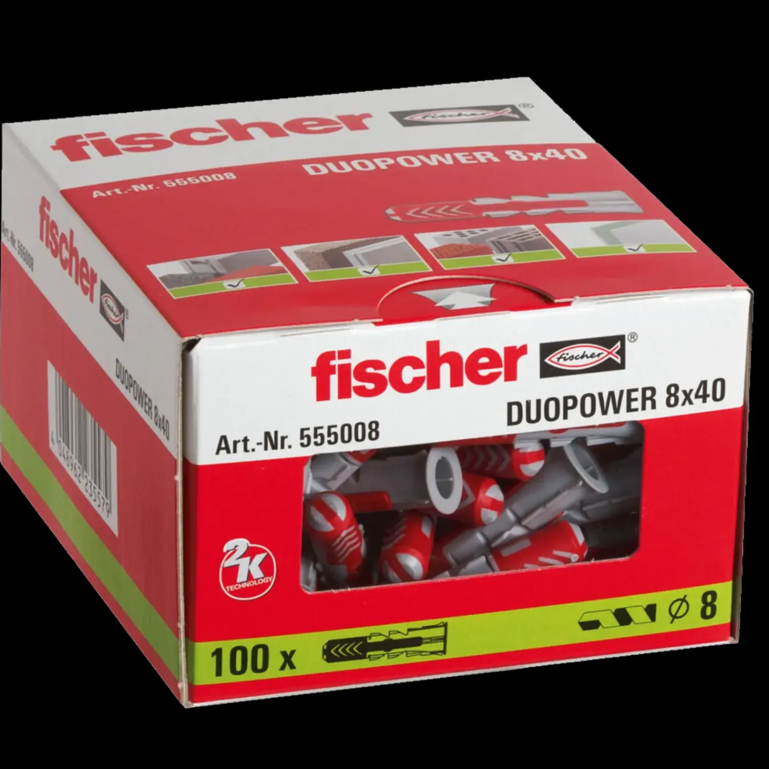 fischer Rawlplugs Og Dyvler^DuoPower universaldyvel 8x40 mm 100 stk.