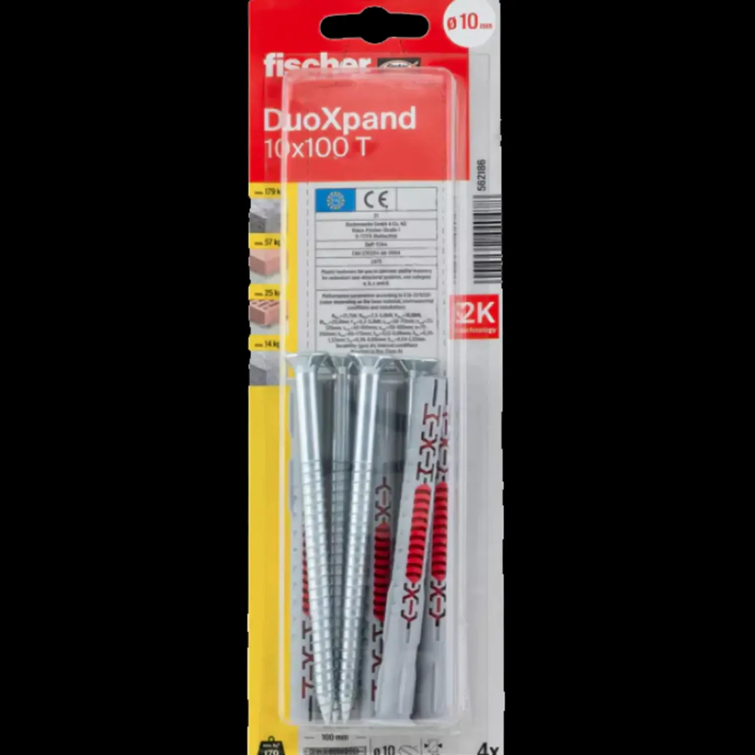 Best Fischer Duoxpand karmdyvel 10x100 4 stk elforzinket