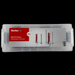fischer Sortimentsbokse^MiniFixtainer DuoPower plugs + skruer 95 stk