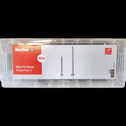 fischer Sortimentsbokse^MiniFixTainer PowerFast II Bonus Zink skruer 100 stk