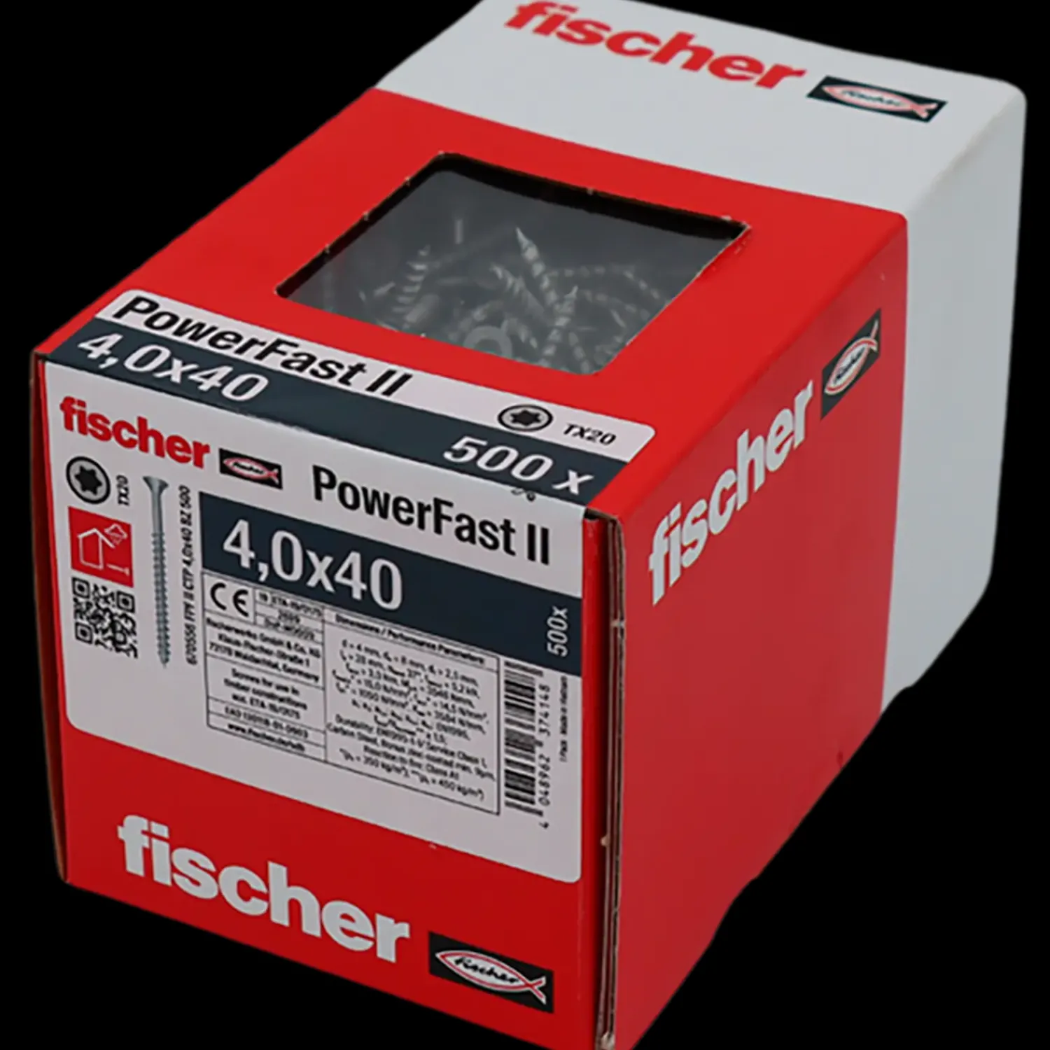 Spånpladeskruer^Fischer PowerFast ll CTP spånskrue UH 4,0x40 BZ 500 stk