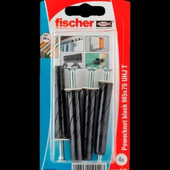 fischer Rawlplugs Og Dyvler^PowerKnot hulrumsdyvel - DIY PK Sort UHJ ST M5x75 4 stk