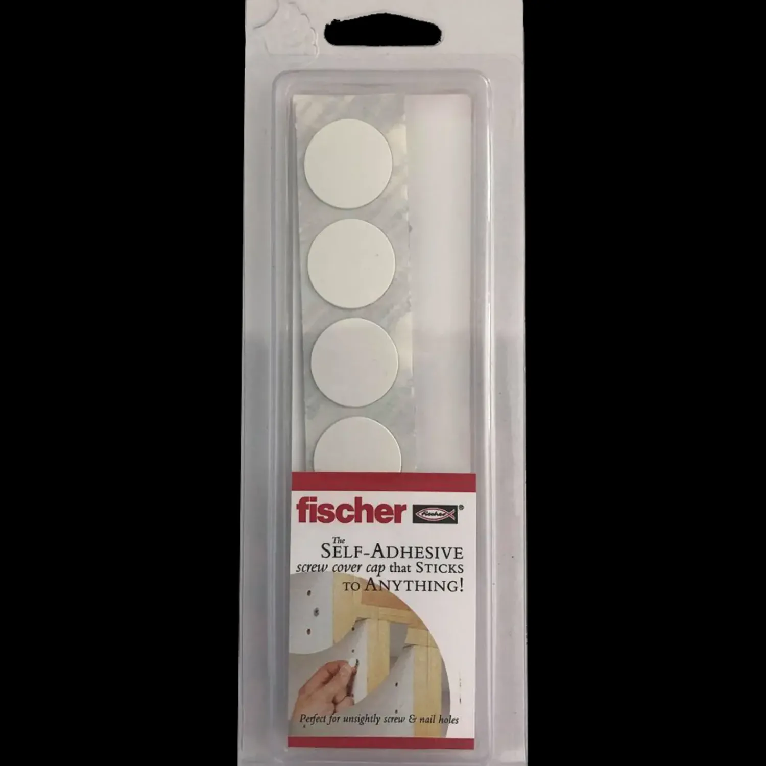 Tilbehør Til Skruer^Fischer selvklæbende dækhætter Ø18 mm hvid