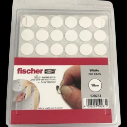 Sale fischer selvklæbende dækhætter 18 mm hvid 720 stk