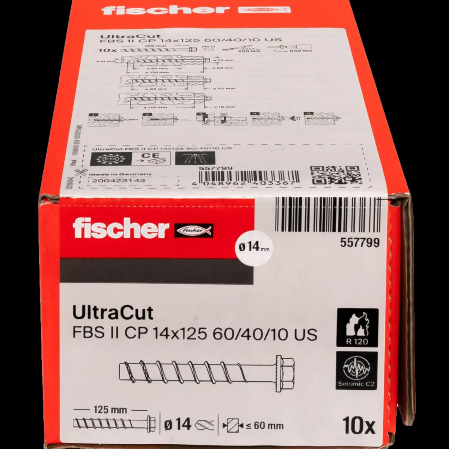 Best Fischer Ultracut FBS II US betonskrue 14x125 mm 10 stk