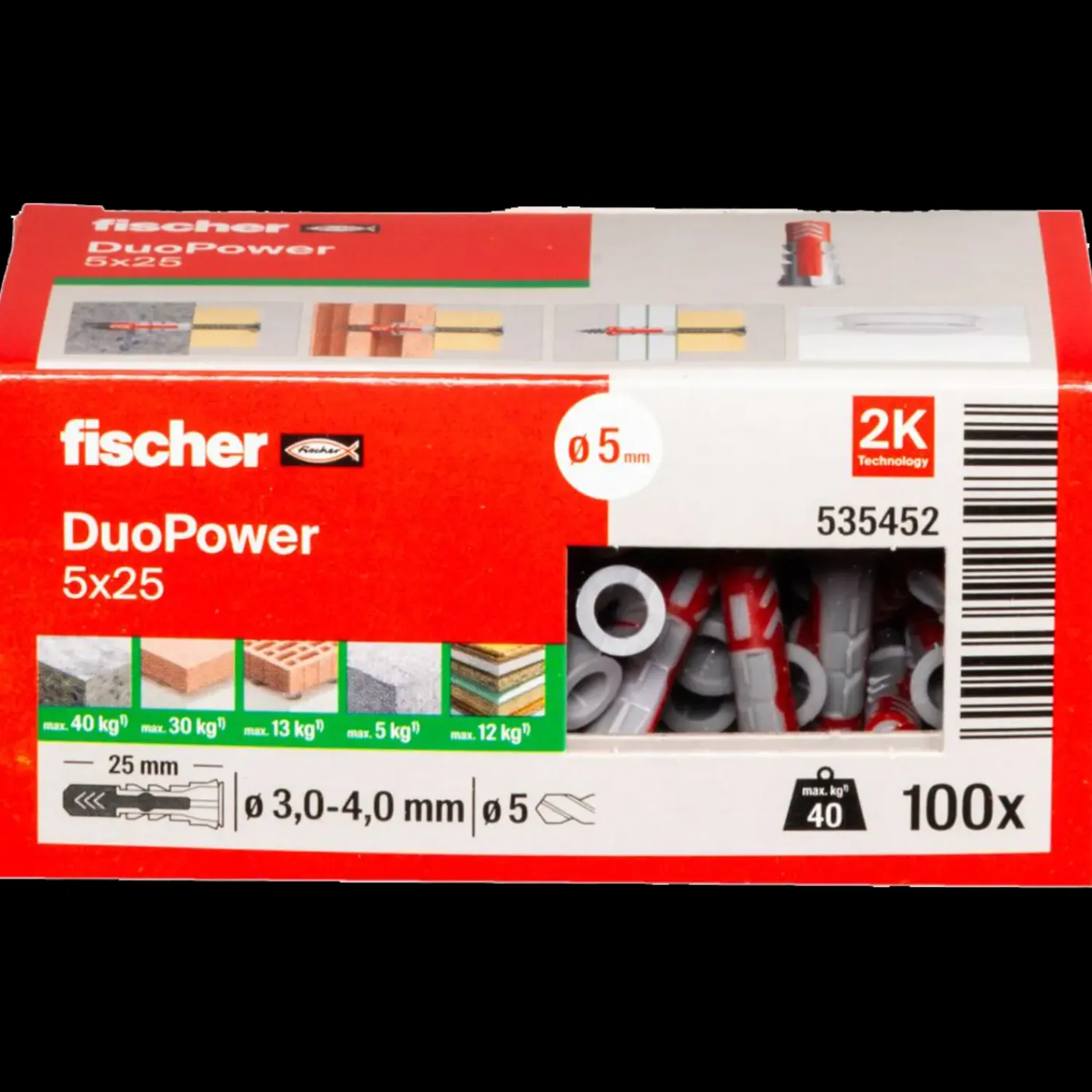 fischer Rawlplugs Og Dyvler^universaldybel duopower 5x25 DIY 100 stk