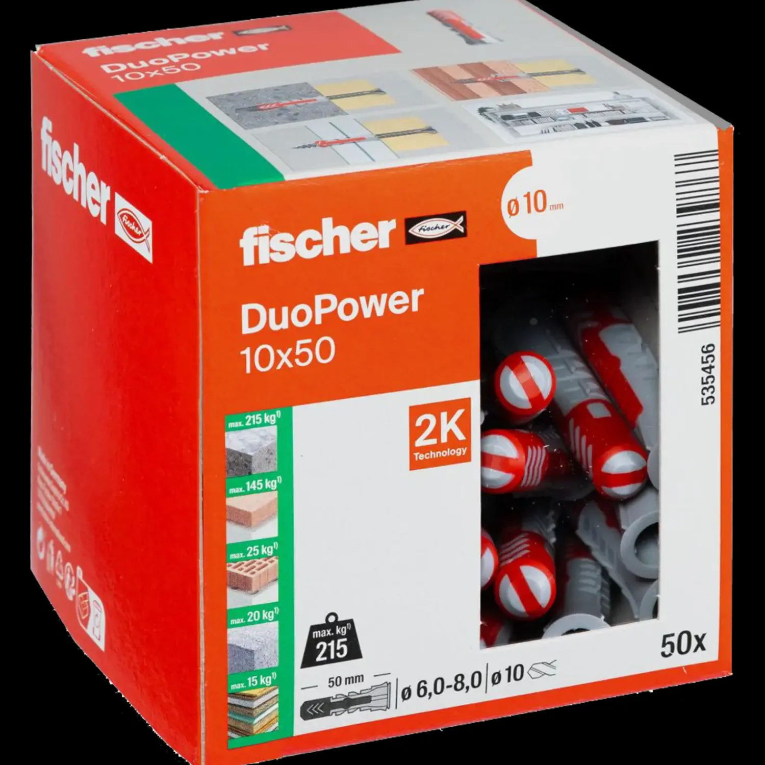 fischer Rawlplugs Og Dyvler^universaldybel duopower 10x50 DIY 50 stk