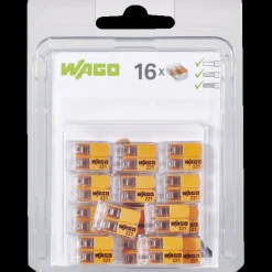 Clearance Fjeder samlemuffe 2x0,2-4 mm 16 stk orange