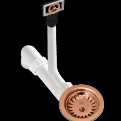 Online Flow FL40 bundventilsæt til køkkenvask PVD kobber