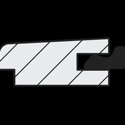 Frøslev træ Hulkehllister^FT Tætningsliste fyr L724 hvid ral 9x21x2700 mm