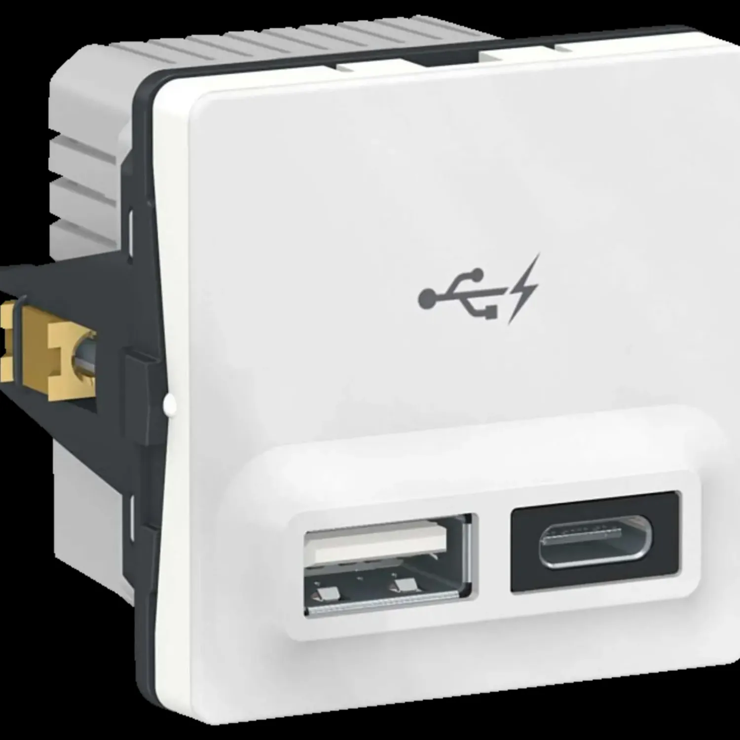 Clearance Fuga Kombi 2xUSB lader 2,4A hvid