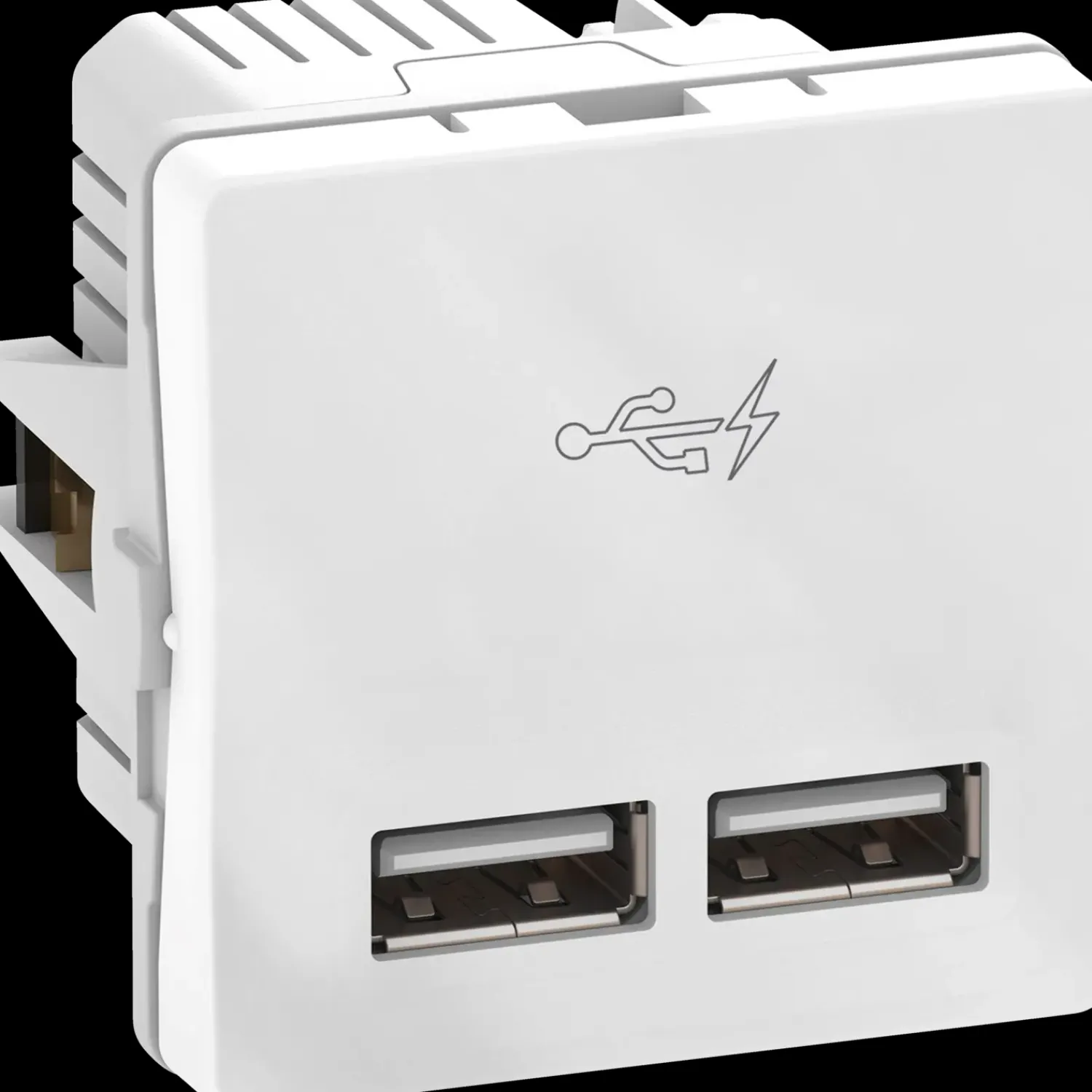 Online Fuga 2xUSB lader 2,1A hvid