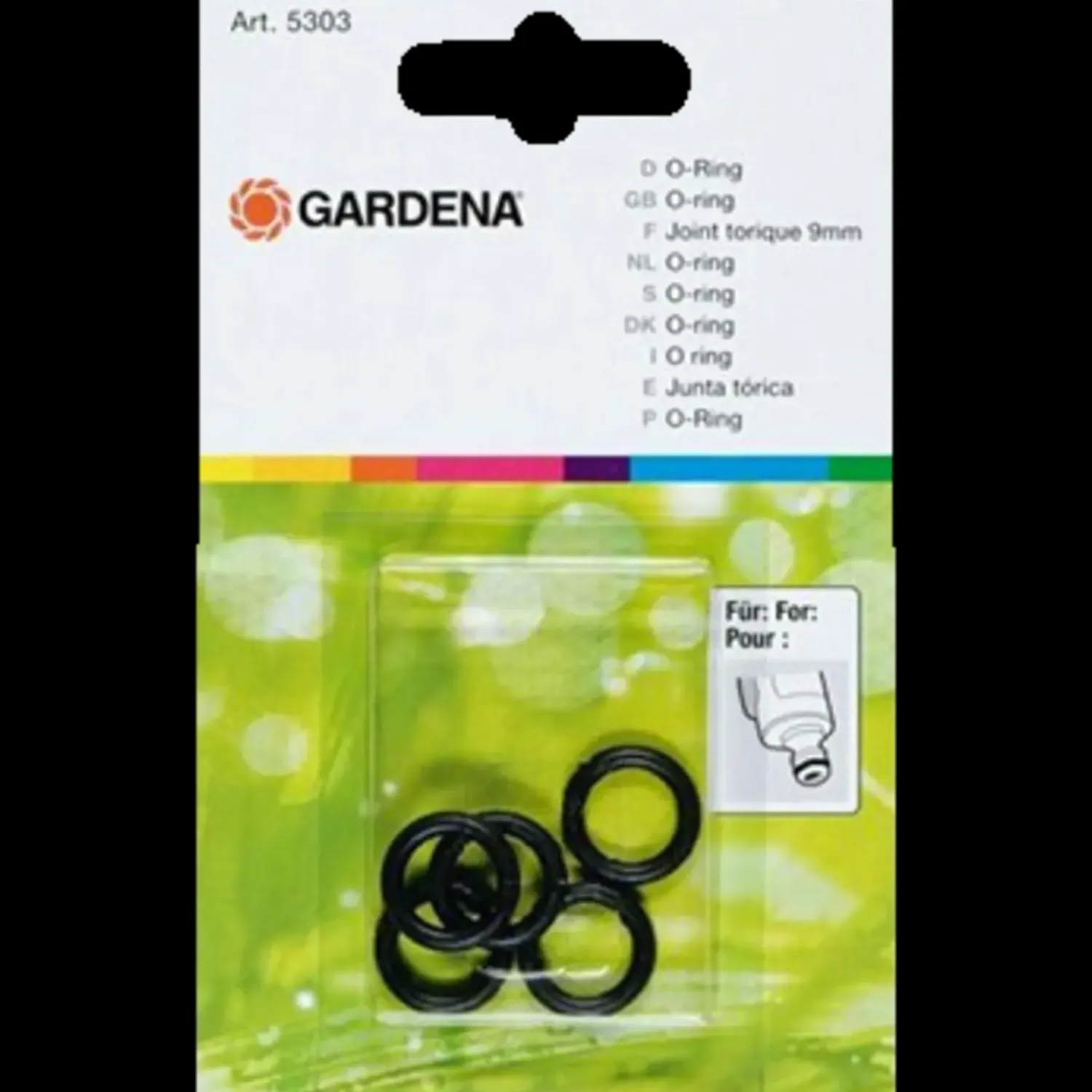 Clearance Gardena O-ring 9 mm. 5 stk. 05303-20