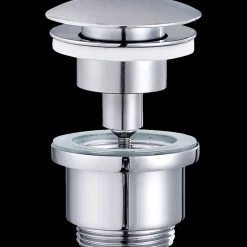 Outlet Geyser push bundventil 1 1/4" krom