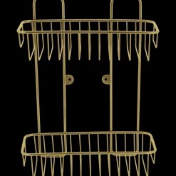 Geyser Sæbehylder|Badeværelsestilbehør^® trådkurv retangulær dobbelt mat guld