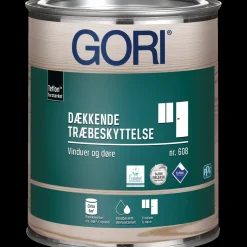 GORI Heldækkende Træbeskyttelse^608 dækkende træbeskyttelse vinduesmaling ral 9010 hvid 0,75 L