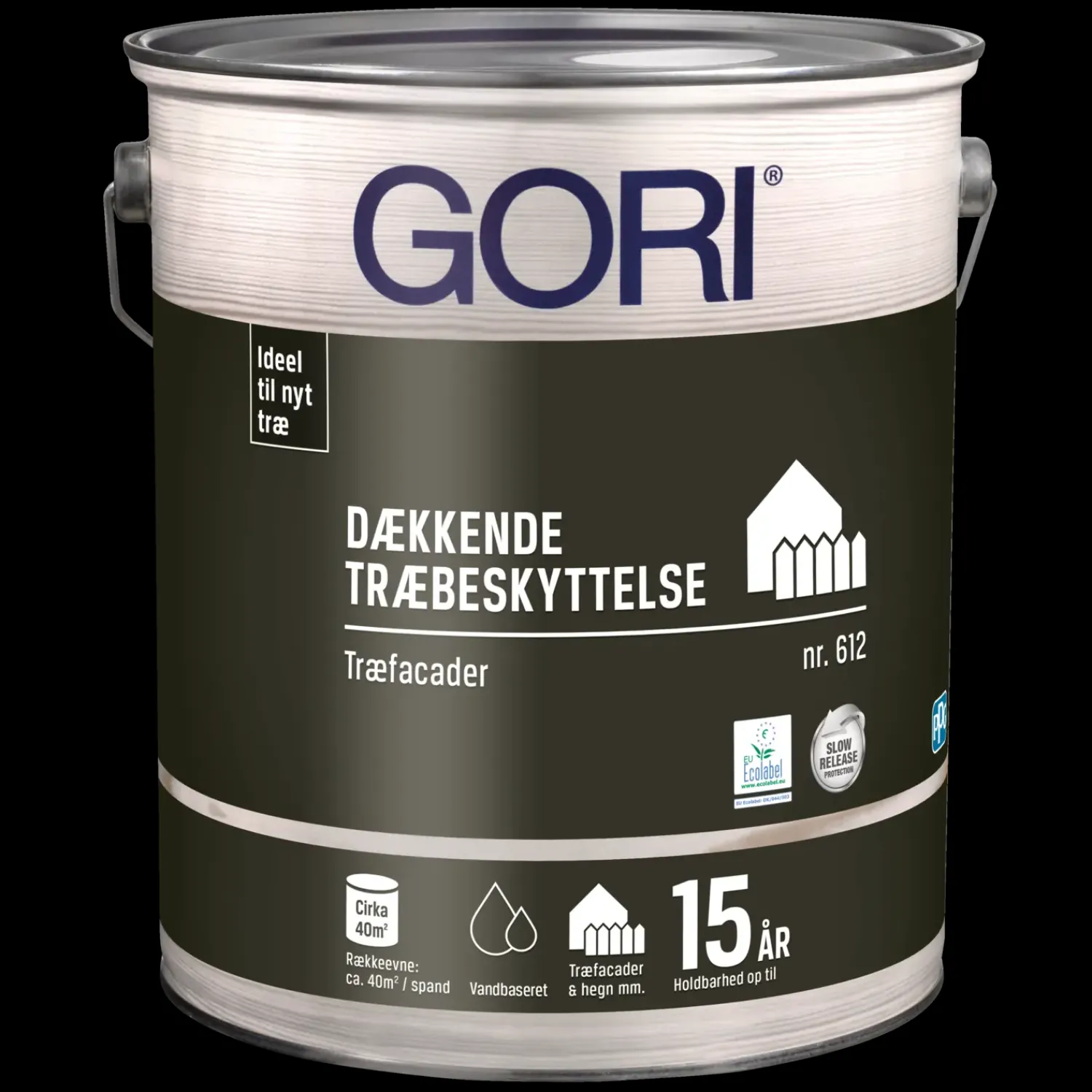 Hot GORI 612 dækkende træbeskyttelse kulsort 0,75 L