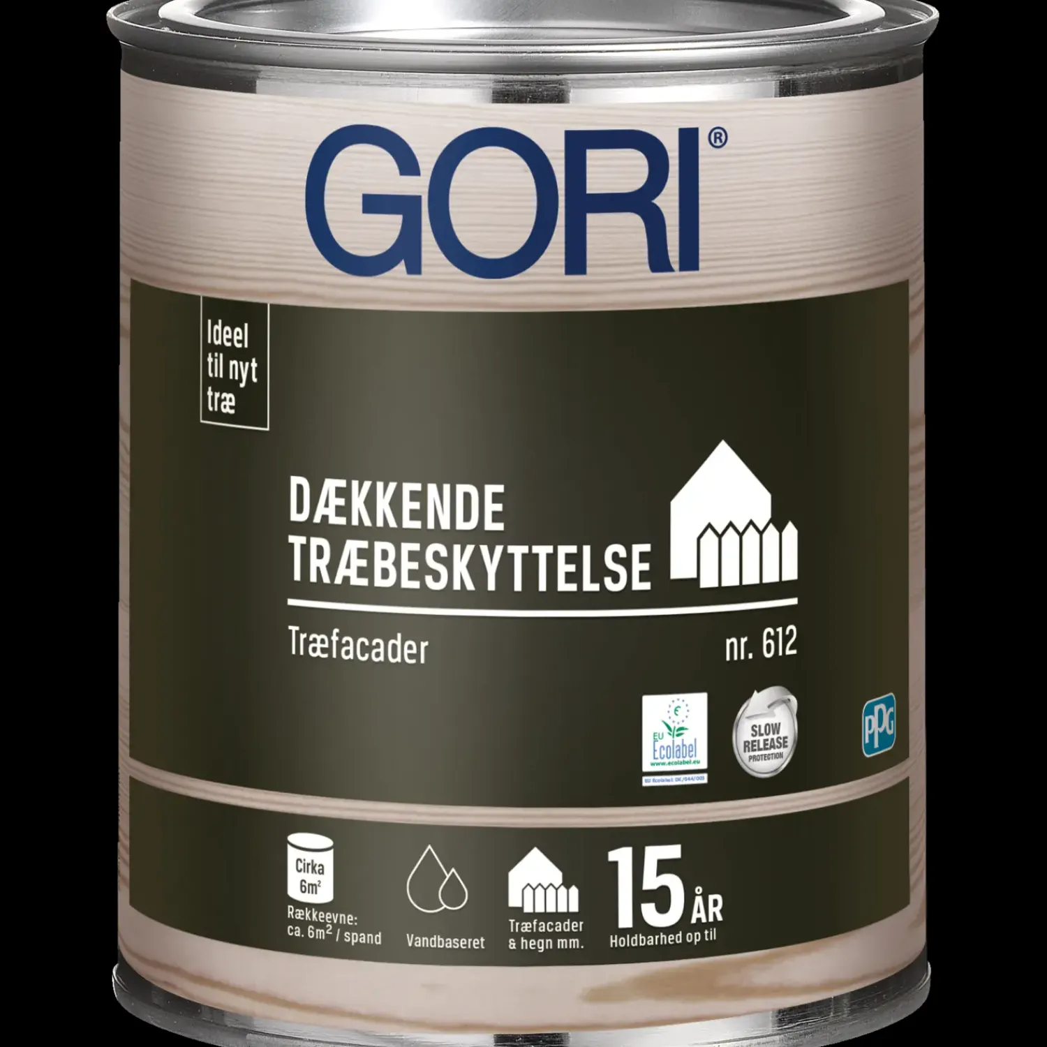 Hot GORI 612 dækkende træbeskyttelse kulsort 0,75 L