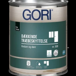New GORI 608 dækkende træbeskyttelse vinduesmaling kridt 0,75 L