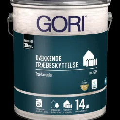 Heldækkende Træbeskyttelse^Gori 618 dækkende træbeskyttelse kridt 5 L