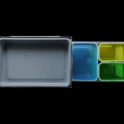 Affaldssortering|Tilbehør Til Kontor Og Værksted^Grå affaldssystem på udtræksskinner 1x16 L og 2x8 L