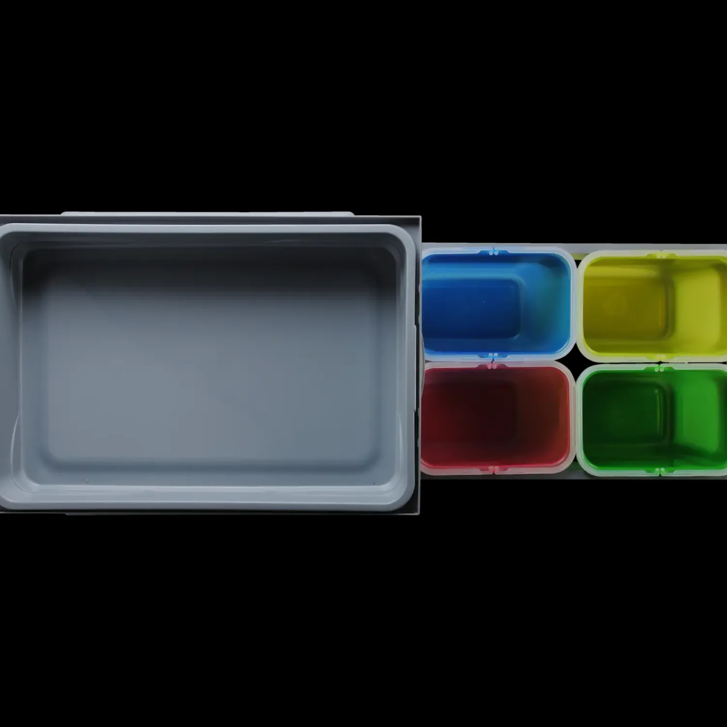 Affaldssortering|Tilbehør Til Kontor Og Værksted^Grå affaldssystem på udtræksskinner med 4x8 L