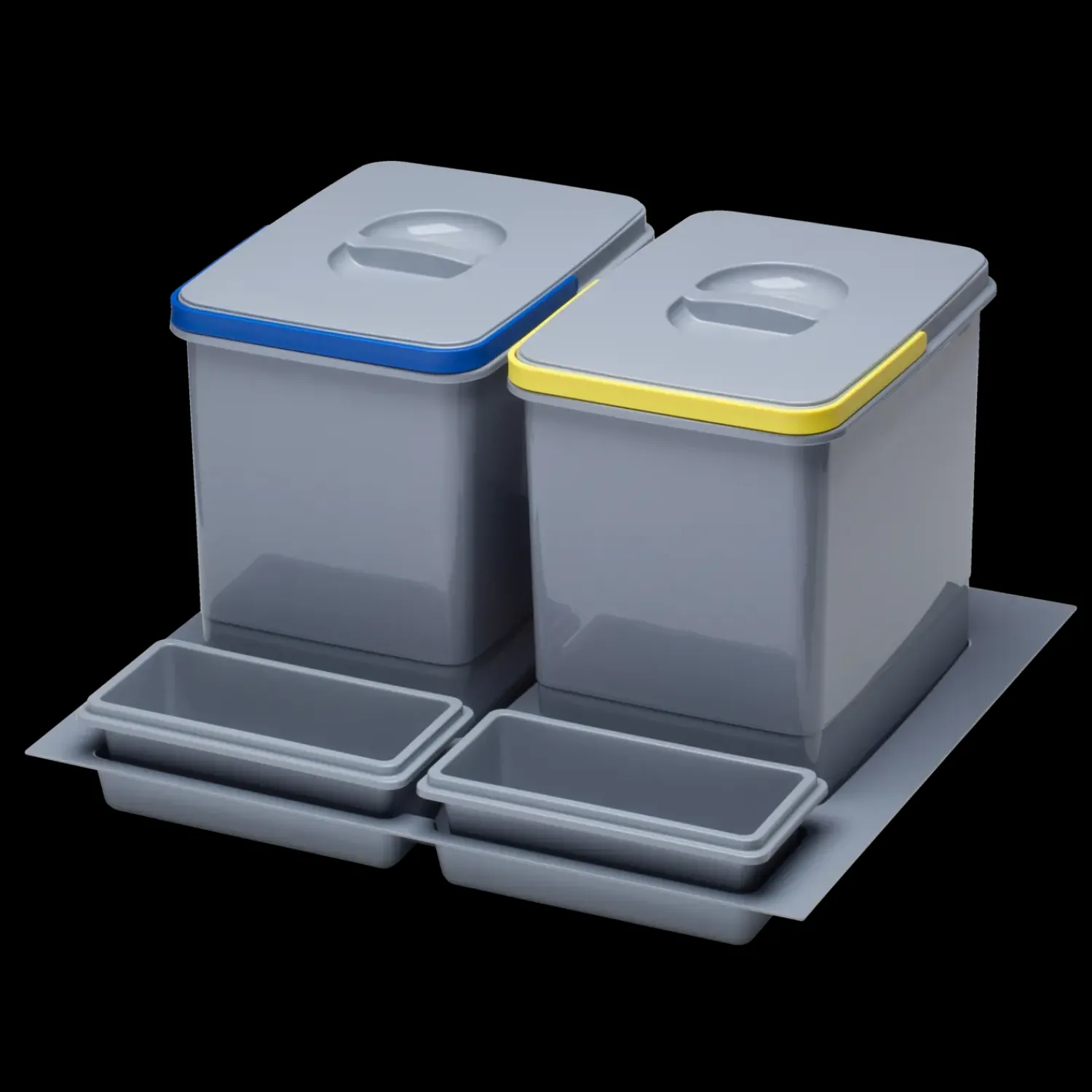 Best Grå affaldssystem udtræksskuffe 2x12 L