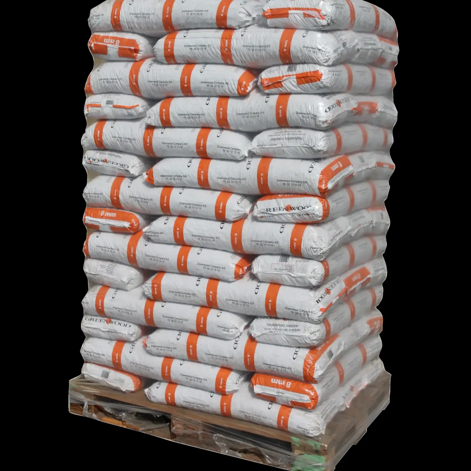 Best Greenwood træpiller 8 mm - palle med 896 kg / 56 poser á 16 kg