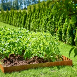 Grouw Plantekasser^bedkanter i Cortenstål 14 x 106 cm 4-pak