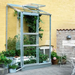 Halls Vægdrivhuse^Altan 2 vægdrivhus alu. med delt glas 0,91 m²