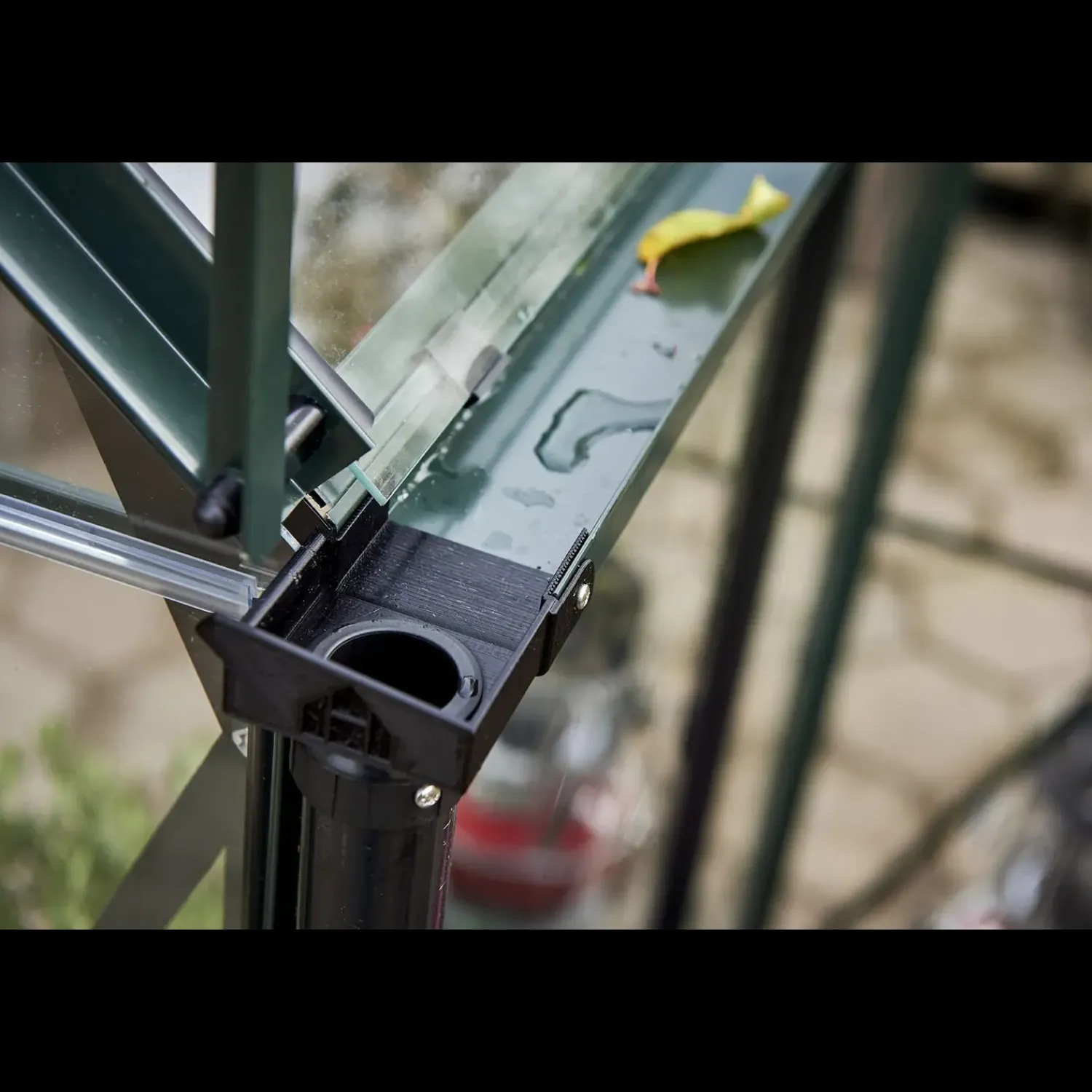 Halls Orangerier^Garden Room drivhus grøn med hærdet glas, inkl. sokkel 12,9 m²