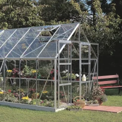 Sale Halls Magnum 148 drivhus med hærdet glas, inkl. sokkel 11,5 m²