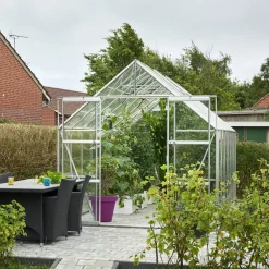 Sale Halls Magnum 148 drivhus med hærdet glas, inkl. sokkel 11,5 m²