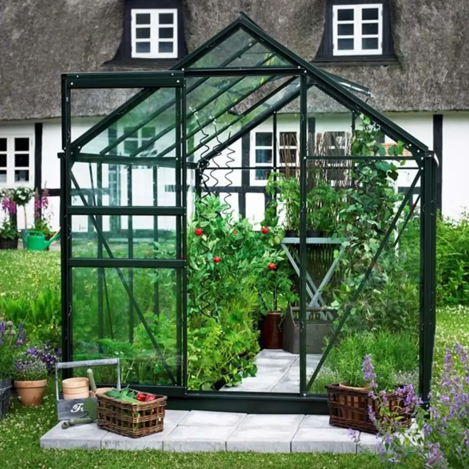 New Halls Popular 106 6,2 m² grøn 3 mm hærdet glas