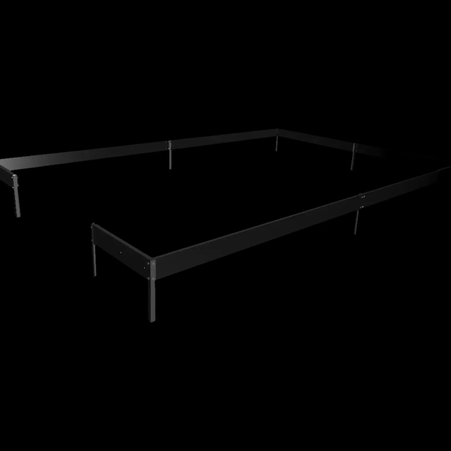 New Halls Qube+ 812 drivhus sort med hærdet glas, 9,9 m²