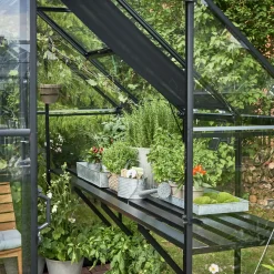 Halls Drivhusindretning^Qube 66 drivhusbord sort