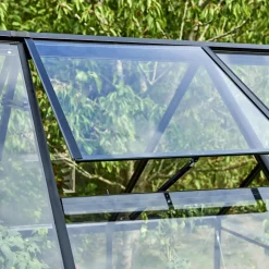 Halls Drivhus Reservedele Og Vedligehold^Qube drivhusvindue m/hærdet glas sort