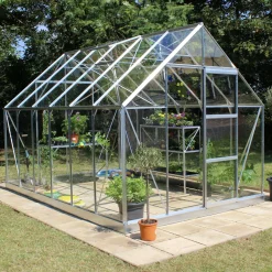 Sale Halls Universal 128 drivhus alu. med delt glas, inkl. sokkel 9,9 m²