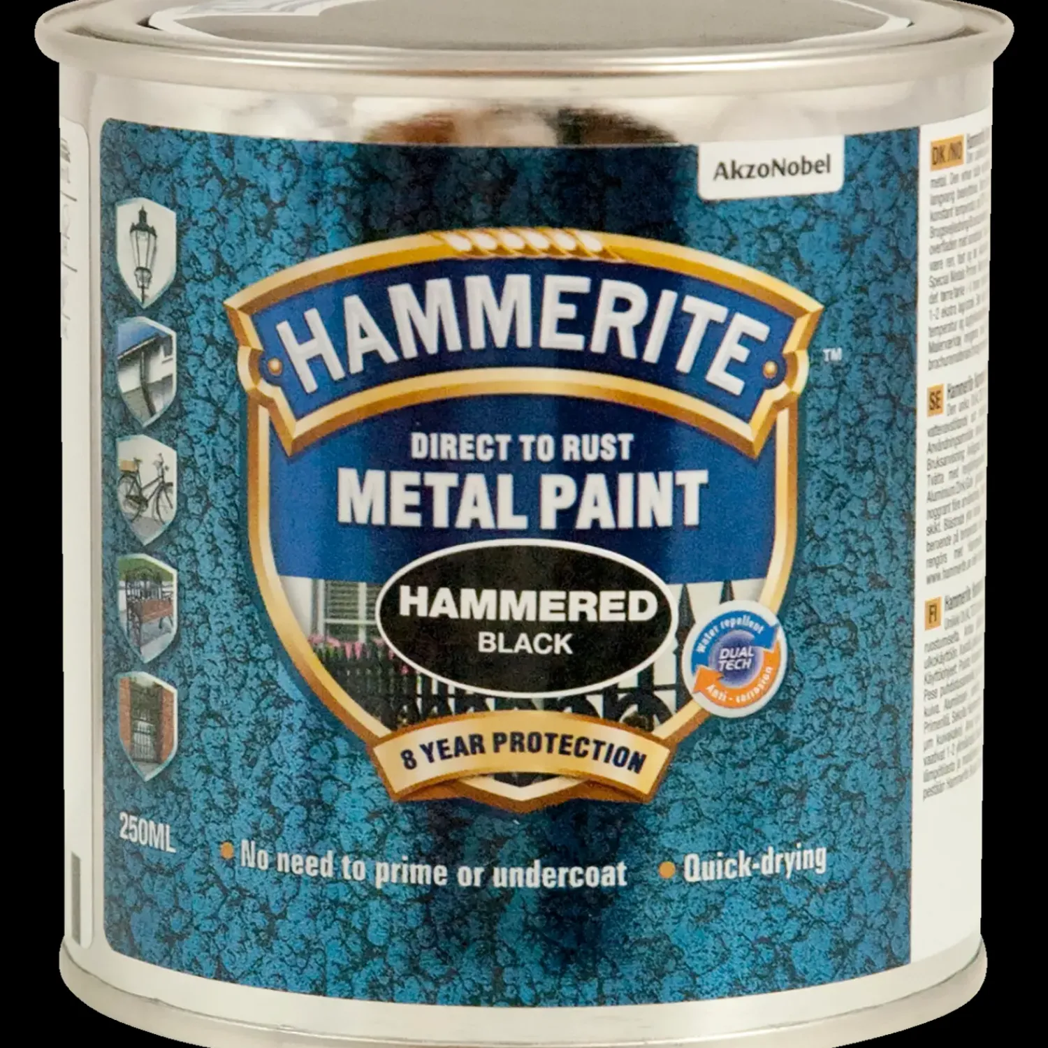 Hammerite Metalmaling^effekt metalmaling sort 250 ml
