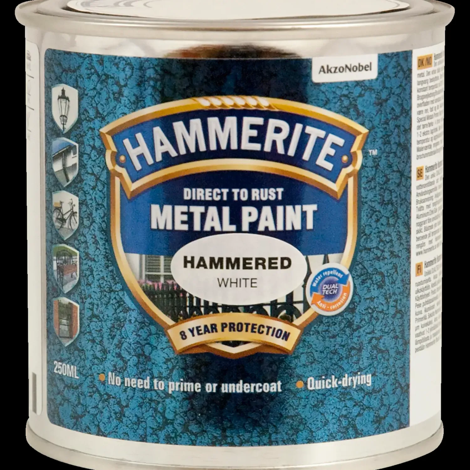 Hammerite Metalmaling^effekt metalmaling hvid 250 ml