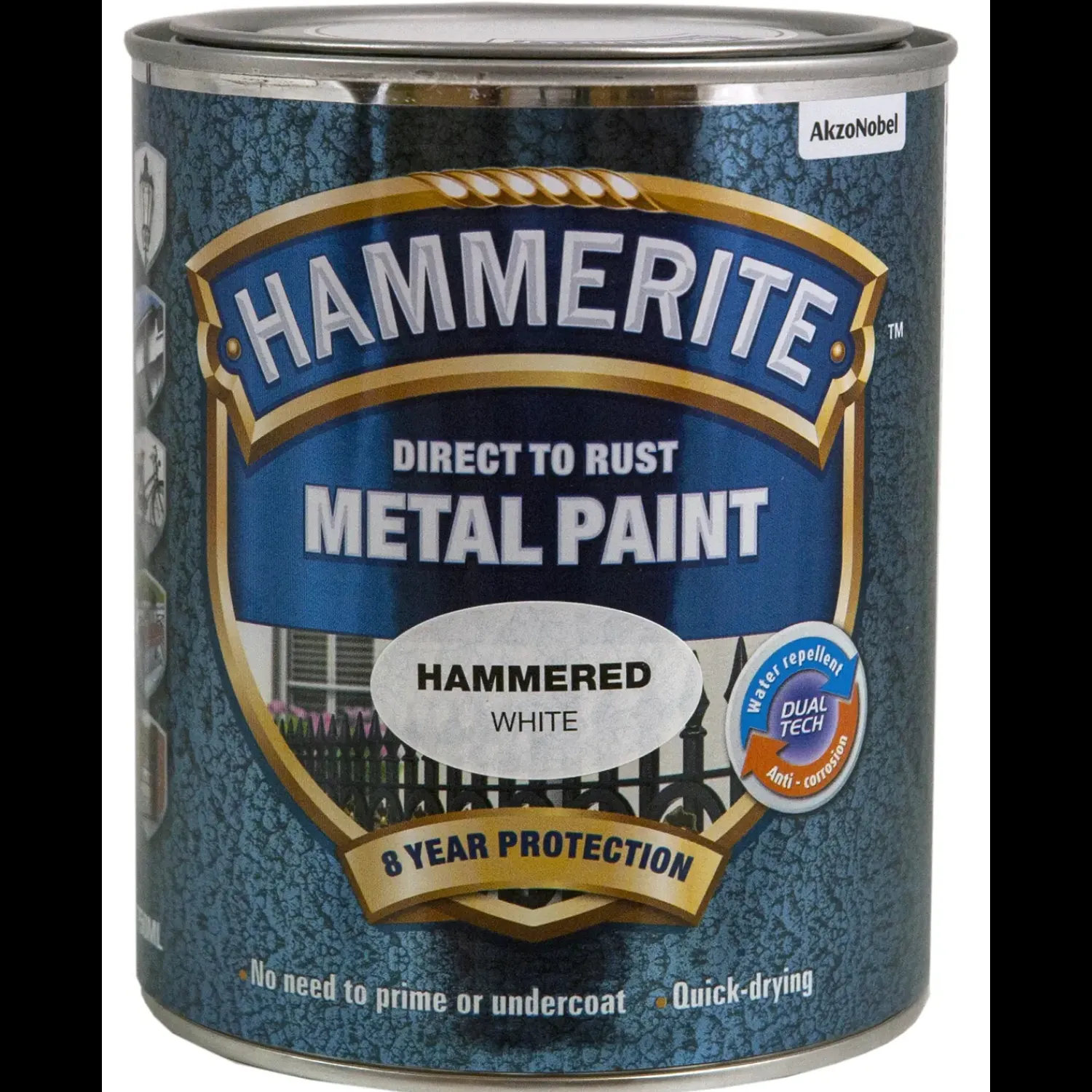 Hammerite Metalmaling^effekt metalmaling hvid 250 ml